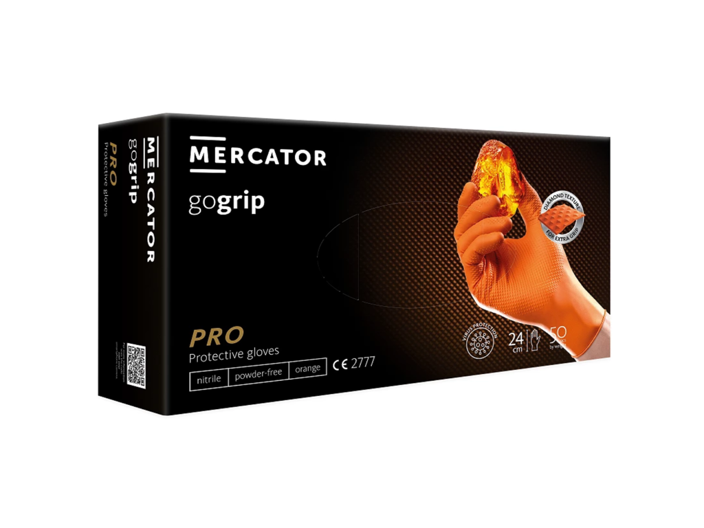 Orange Nitril Handske L 8-9