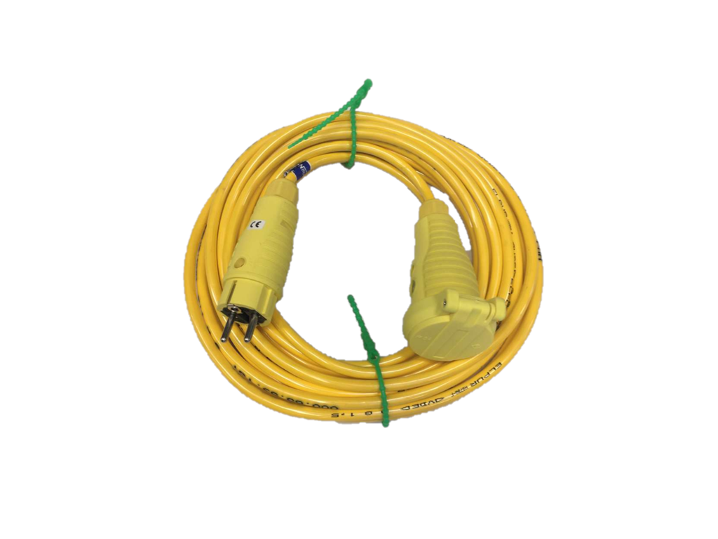 4/e3 Gul förlängningskabel (Elan/Flip) komplett