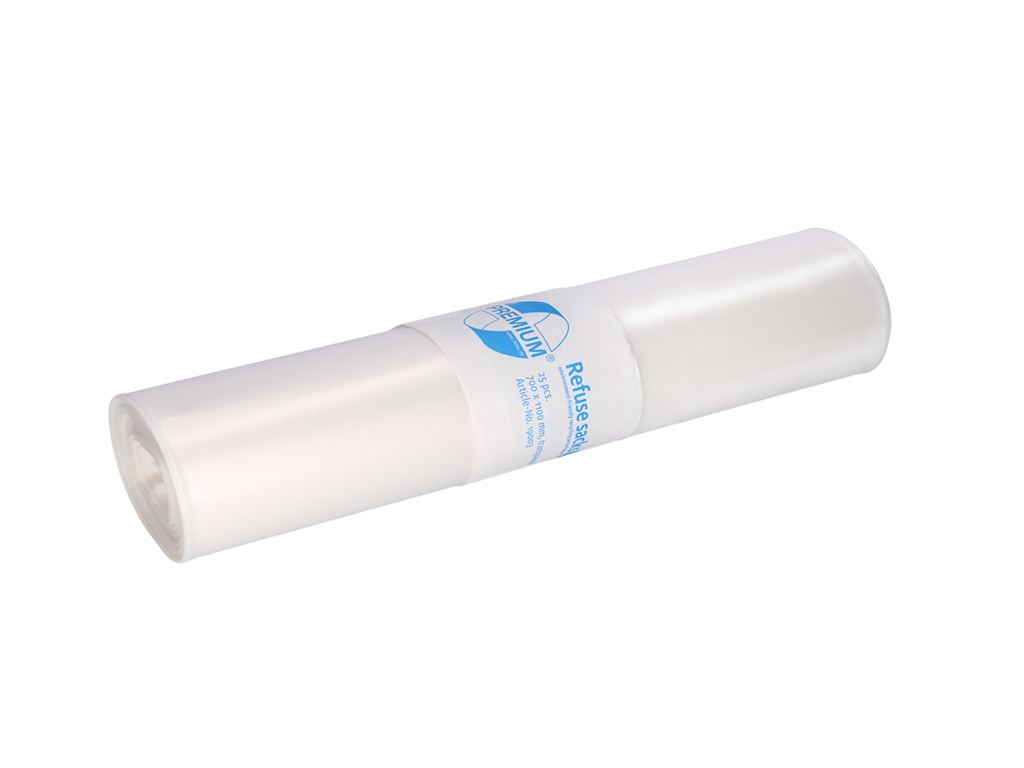 Transparant plastsäck 25 60 my 120L 19003