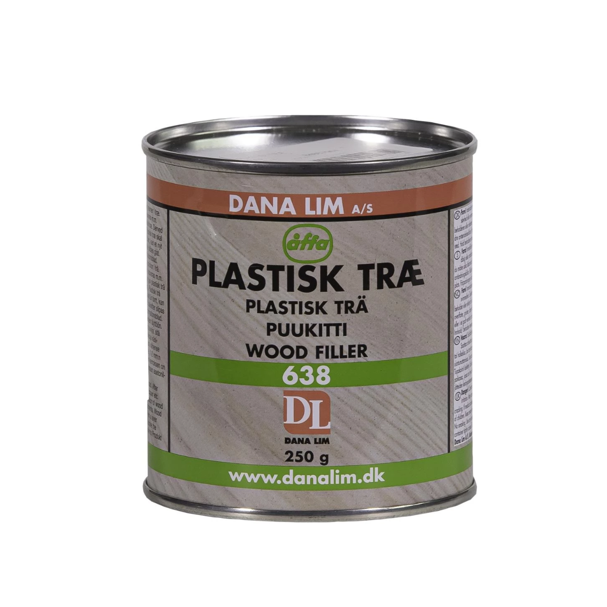 Plast Trä Naturel Burk "Dana"