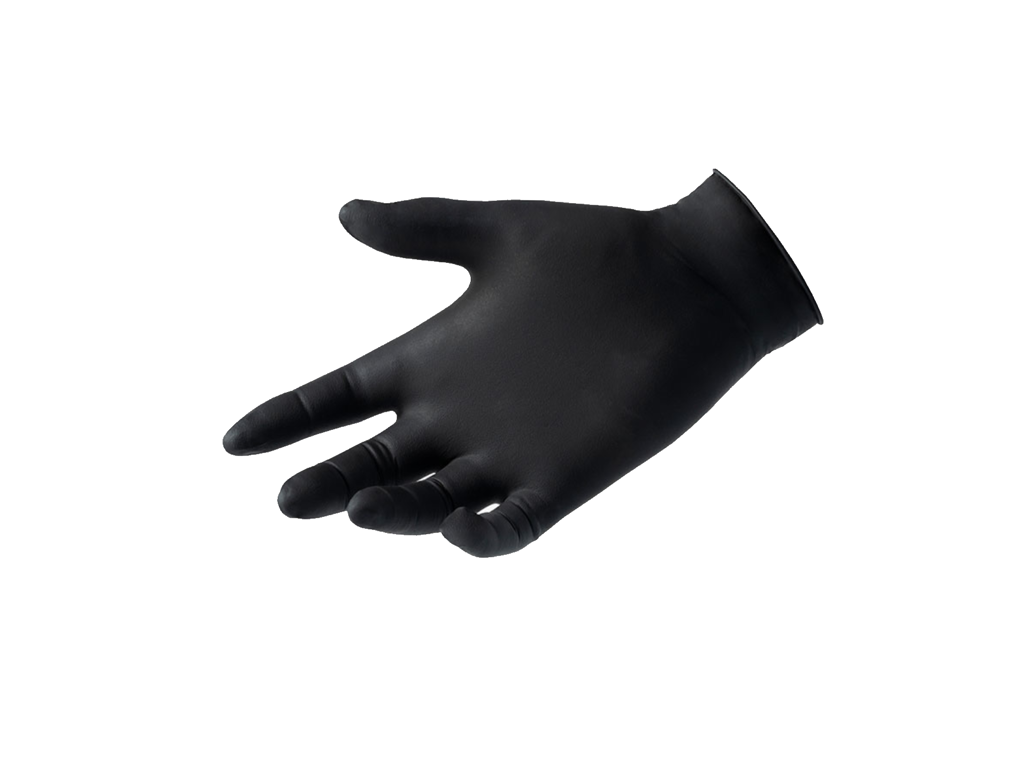 CMV Latexhandske 5.8g mjuk Svart XL