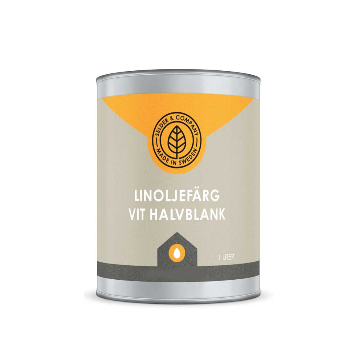 Selder Linoljefärg  Vit HB 1 L